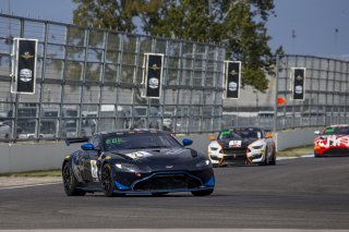 #21 Aston Martin Vantage GT4 of Michael Dinan and Robby Foley, Flying Lizard Motorsports, GT4 SprintX Pro-Am, SRO, Indianapolis Motor Speedway, Indianapolis, IN, September 2020.
 | Brian Cleary/SRO