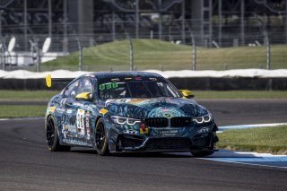 #38 BMW M4 GT4 of Samantha Tan and Jon Miller, ST Racing, GT4 SprintX, SRO, Indianapolis Motor Speedway, Indianapolis, IN, September 2020.
 | Brian Cleary/SRO