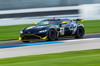 #210 Aston Martin Vantage GT4 of Michael Dinan, Flying Lizard Motorsports, GT4 Sprint Am,SRO, Indianapolis Motor Speedway, Indianapolis, IN, September 2020. | Fabian Lagunas/SRO
