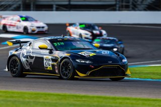 #210 Aston Martin Vantage GT4 of Michael Dinan, Flying Lizard Motorsports, GT4 Sprint Am,SRO, Indianapolis Motor Speedway, Indianapolis, IN, September 2020. | Fabian Lagunas/SRO