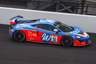#36 McLaren 570s GT4 of Colin Mullan and Jarett Andretti, Andretti Autosport, GT4 SprintX, Pro-Am, SRO, Indianapolis Motor Speedway, Indianapolis, IN, September 2020.
 | Brian Cleary/SRO