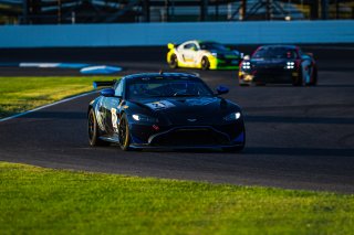 #21 Aston Martin Vantage GT4 of Michael Dinan and Robby Foley, Flying Lizard Motorsports, GT4 SprintX Pro-Am, IN, Indianapolis, Indianapolis Motor Speedway, SRO, September 2020.
 | Fabian Lagunas/SRO