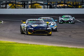 #210 Aston Martin Vantage GT4 of Michael Dinan, Flying Lizard Motorsports, GT4 Sprint Am, IN, Indianapolis, Indianapolis Motor Speedway, SRO, September 2020.
 | Fabian Lagunas/SRO