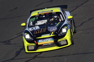 #47 Porsche 718 Cayman GT4 CLUBSPORT MR of Matt Travis and Jason Hart, NOLASPORT, Pro-Am, Pirelli GT4 America, SRO America Sonoma Raceway, Sonoma, CA, March 2021.   | Brian Cleary/SRO