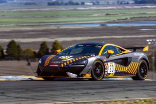 #23 McLaren 570S GT4 of Cavan O'Keefe and Memo Gidley, Motorsport USA, Am, Pirelli GT4 America,SRO America Sonoma Raceway, Sonoma, CA, March 2021.   | Regis Lefebure                                            