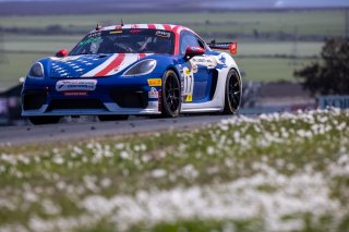 #17 Porsche 718 Cayman GT4 CLUBSPORT MR of James Rappaport and Robert Orcutt, TRG-The Racers Group, Am, Pirelli GT4 America, Pirelli GT4 America, SRO America Sonoma Raceway, Sonoma, CA, March 2021.   | Regis Lefebure                                            