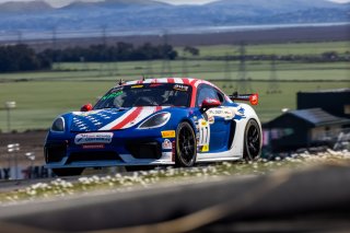 #17 Porsche 718 Cayman GT4 CLUBSPORT MR of James Rappaport and Robert Orcutt, TRG-The Racers Group, Am, Pirelli GT4 America, Pirelli GT4 America, SRO America Sonoma Raceway, Sonoma, CA, March 2021.   | Regis Lefebure                                            
