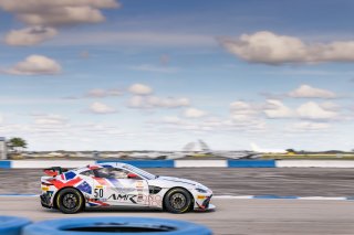 #50 Aston Martin Vantage AMR GT4 of Ross Chouest and Aaron Povoledo, 3R Povoledo Racing, Pro-Am, Pirelli GT4 America, SRO America, Sebring International Raceway, Sebring, FL, September 2021.
 | Regis Lefebure/SRO