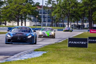 #79 Mercedes-AMG GT4 of Christopher Gumprecht and Kyle Marcelli, RENNtech Motorsports, SL, Pirelli GT4 America, SRO America, Sebring International Raceway, Sebring, FL, September 2021.
 | Brian Cleary/SRO