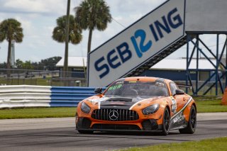 #72 Mercedes-AMG GT4 of Kenny Murillo and Christian Szymczak, Murillo Racing, SL, Pirelli GT4 America, SRO America, Sebring International Raceway, Sebring, FL, September 2021.
 | Brian Cleary/SRO