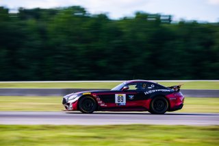 #89 Mercedes-AMG GT4 of Ross Chouest and Aaron Povoledo, RENNtech Motorsports, SL, Pirelli GT4 America, SRO America, VIRginia International Raceway, Alton, VA, June 2021. | Fabian Lagunas/SRO