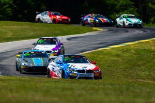 #94 BMW M4 GT4 of Jon Miller and Chandler Hull, BimmerWorld Racing, SL, Pirelli GT4 America, SRO America, VIRginia International Raceway, Alton, VA, June 2021. | Fabian Lagunas/SRO
