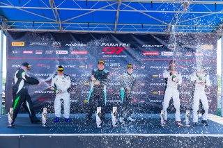 Race 1 Podium, Pirelli GT4 America, SRO America, VIRginia International Raceway, Alton, VA, June 2021. | Fabian Lagunas/SRO