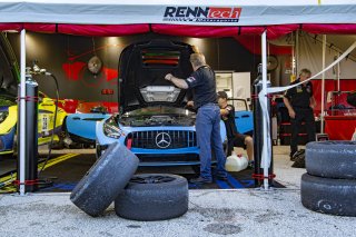 #79 Mercedes-AMG GT4 of Christopher Gumprecht and Kyle Marcelli, RENNtech Motorsports, SL,Pirelli GT4 America, SRO America, Road America, Elkhart Lake, Wisconsin, August 2021. | Brian Cleary/SRO