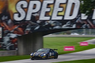 #25 Aston Martin Vantage AMR GT4 of Gray Newell, Heart of Racing, GT America Powered by AWS, GT4, SRO America, Road America, Elkhart Lake, Aug 2021.
 | Brian Cleary/SRO