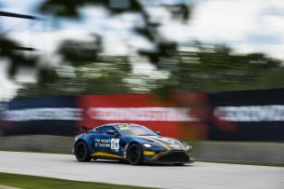 #24 Aston Martin Vantage AMR GT4 of Gray Newell and Ian James, Heart of Racing Team, Pro-Am, Pirelli GT4 America, SRO America, Road America, Elkhart Lake, Wisconsin, August 2021. | Fabian Lagunas/SRO