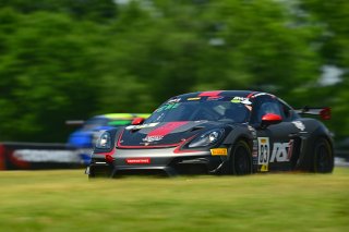 #83 Porsche718 Cayman GT4 RS Clubsport of Juan Martinez and Nelson Calle, RS1, GT4 America, Am, SRO America, VIR, Virginia International Rcaeway, Alton, Virginia, June 2022.
 | Fred Hardy/SRO