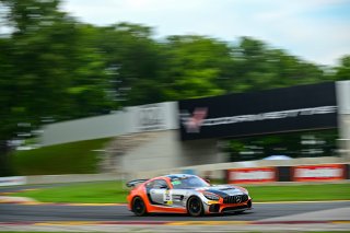 #35 Mercedes-AMG GT4 of Custodio Toledo, Conquest Racing, GT America Powered by AWS, GT4, SRO America, Road America, Elkhart Lake, Wisconsin, August 2022.
 | Fred Hardy | SRO