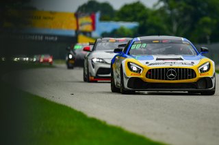 #4 Mercedes AMG GT4 of Zane Hodgen and Cameron Lawrence, Lone Star Racing, GT4 America, Pro-Am, SRO America, Road America, Elkhart Lake, Wisconsin, August 2022.
 | Fred Hardy | SRO