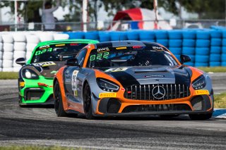 #35 Mercedes-AMG GT4 of Josh Hurley and Manny Franco, Conquest Racing, GT4 America, Silver, SRO America, Sebring International Raceway, Sebring, FL, September 2022.
 | Fabian Lagunas/SRO             