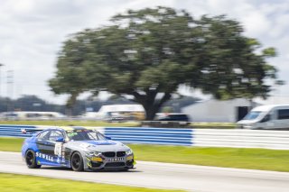 #10 BMW M4 GT4 of Tim Horrell and Raphael Matos, Fast Track Racing, GT4 America, Pro-Am, SRO America, Sebring International Raceway, Sebring, FL, September 2022.
 | Brian Cleary/SRO