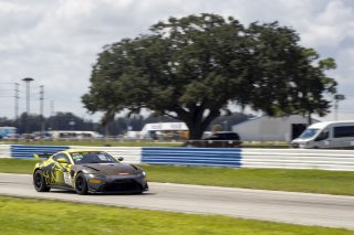 #55 Aston Martin Vantage AMR GT4 GT4 of Moisey Uretsky and Justin Piscitell, Accelerating Performance, GT4 America, Pro-Am, SRO America, Sebring International Raceway, Sebring, FL, September 2022.
 | Brian Cleary/SRO