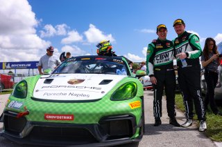 #18 Porsche 718 Cayman GT4 RS Clubsport of Eric Filgueiras and Steven McAleer, RS1, GT4 America, Pro-Am, SRO America, Sebring Int’l Raceway, Sebring Florida, September 2022
 | Regis Lefebure/SRO