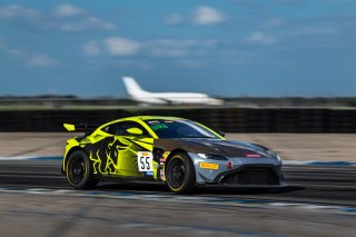 #55 Aston Martin Vantage AMR GT4 GT4 of Moisey Uretsky and Justin Piscitelli, Accelerating Performance, GT4 America, Pro-Am, SRO America, Sebring International Raceway, Sebring, FL, September 2022.
 | SRO Motorsports Group