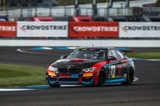 #80 BMW M4 GT4 of Todd Brown and Johan Schwartz, Rooster Hall Racing, GT4 America, Am, SRO America, Indianapolis Motor Speedway, Indianapolis, Indiana, Oct 2022.
 | Fabian Lagunas/SRO        