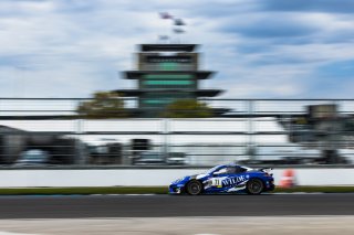 #71 Porsche 718 Cayman GT4 RS Clubsport of Jay Logan and Alex Premat, GMG Racing, GT4 America, Pro-Am, SRO America, Indianapolis Motor Speedway, Indianapolis, Indiana, Oct 2022.
 | Fabian Lagunas/SRO        