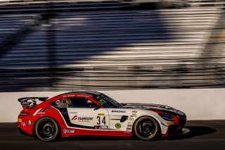 #34 Mercedes-AMG GT4 of Gavin Sanders and Michai Stephens, Conquest Racing/WF Motorsports, GT4 America, Silver, SRO America, Indianapolis Motor Speedway, Indianapolis, Indiana, Oct 2022.
 | Regis Lefebure/SRO