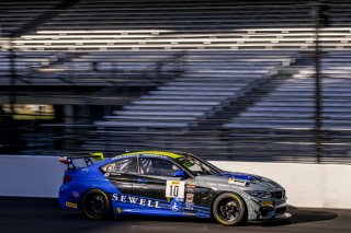#10 BMW M4 GT4 of Tim Horrell and Toby Grahovec, Fast Track Racing, GT4 America, Pro-Am, SRO America, Indianapolis Motor Speedway, Indianapolis, Indiana, Oct 2022.
 | Regis Lefebure/SRO