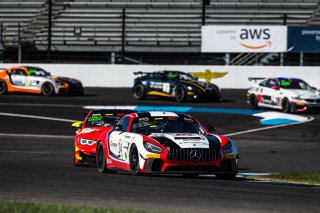 #34 Mercedes-AMG GT4 of Gavin Sanders and Michai Stephens, Conquest Racing/WF Motorsports, GT4 America, Silver, SRO America, Indianapolis Motor Speedway, Indianapolis, Indiana, Oct 2022.
 | Fabian Lagunas/SRO        