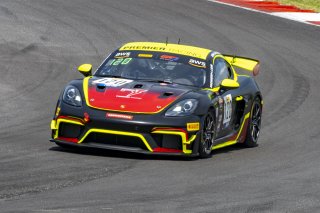 #120 Porsche 718 Cayman GT4 CLUBSPORT MR P of Adam Adelson and Elliott Skeer, Premier Racing, GT4 America, Pro-Am, SRO America, New Orleans Motorsports Park, New Orleans, LA, May 2022.
 | Brian Cleary/SRO