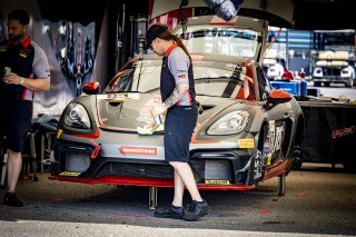 #83 Porsche718 Cayman GT4 RS Clubsport of Juan Martinez and Nelson Calle, RS1, GT4 America, Am, SRO America, New Orleans Motorsports Park, New Orleans, LA, May 2022.
 | Brian Cleary/SRO