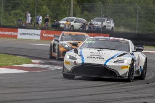 #2 Aston Martin Vantage AMR GT4 of Jason Bell and Andrew Davis, GMG Racing, GT4 America, Pro-Am, SRO America, New Orleans Motorsports Park, New Orleans, LA, May 2022.
 | Brian Cleary/SRO