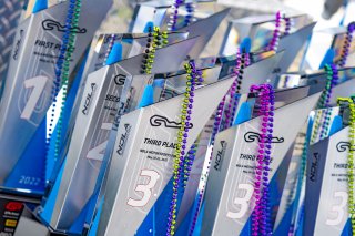 Trophies, SRO America, New Orleans Motorsports Park, New Orleans, LA, May 2022.
 | Brian Cleary/SRO