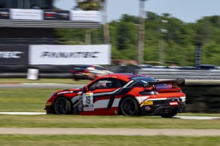 #19 Porsche 718 Cayman GT4 RS Clubsport of Francis Selldorff and Andrew Davis, ACI Motorsports, Pirelli GT4 America, Pro-Am, SRO America, NOLA Motorsports Park, New Orleans, LA, April 2023.
 | Brian Cleary/SRO