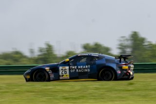 #26 Aston Martin Vantage AMR GT4 of Hannah Grisham and Riana O'Meara-Hunt, Heart of Racing Team, Pirelli GT4 America, Am, SRO America, VIRginia International Raceway, Alton VA, June 2023.
 | Brian Cleary/SRO