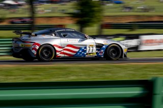 #77 Aston Martin Vantage AMR GT4 of Paul Kiebler and Jon Branam, TR3 Racing, Pirelli GT4 America, Am, SRO America, VIRginia International Raceway, Alton VA, June 2023.
 | Brian Cleary/SRO