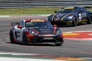 #83 Porsche718 Cayman GT4 RS Clubsport of Juan Martinez and Nelson Calle, NOLASPORT, Pirelli GT4 America, Am, SRO America, Circuit of the Americas, Austin TX, May 2023.
 | Brian Cleary/SRO