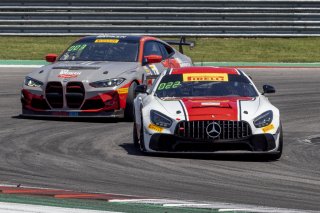 #34 Mercedes-AMG GT4 of Michai Stephens and Jesse Webb, Conquest Racing/WF Motorsports, Pirelli GT4 America, Silver, SRO America, Circuit of the Americas, Austin TX, May 2023.
 | Brian Cleary/SRO