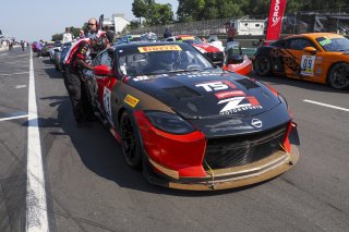 #22 Nissan Z GT4 of Eric Powell and Colin Harrison, Techsport Racing, Pirelli GT4 America, Am, SRO America, Road America, Elkhart Lake, WI, August 2023.
 | Brian Cleary/SRO