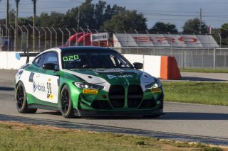 #98 BMW M4 GT4 of Paul Sparta and Al Carter, Random Vandals Racing, Pirelli GT4 America, Am, SRO America, Sebring International Raceway, Sebring, FL, September 2023.
 | Brian Cleary/SRO