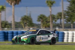 #98 BMW M4 GT4 of Paul Sparta and Al Carter, Random Vandals Racing, Pirelli GT4 America, Am, SRO America, Sebring International Raceway, Sebring, FL, September 2023.
 | Brian Cleary/SRO