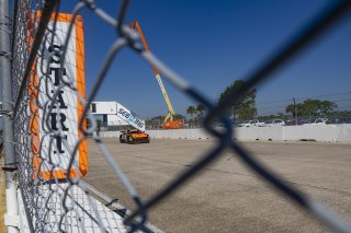 #8 Aston Martin Vantage AMR GT4 of Elias Sabo and Andy Lee, Flying Lizards Motorsports, Pirelli GT4 America, Pro-Am, SRO America, Sebring International Raceway, Sebring, FL, September 2023.
 | Brian Cleary/SRO