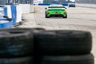 #7 Porsche 718 Cayman GT4 RS Clubsport of Curt Swearingen and Kay van Berlo, ACI Motorsports, Pirelli GT4 America, Pro-Am, SRO America, Sebring International Raceway, Sebring, FL, September 2023.
 | Brian Cleary/SRO