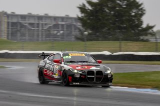 #36 BMW M4 GT4 of James Clay and Charlie Postins, BimmerWorld, Pirelli GT4 America, Am, SRO America, Indianapolis Motor Speedway, Indianapolis, IN, October 2023.
 | Brian Cleary/SRO