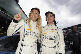 #26 Aston Martin Vantage AMR GT4 of Hannah Grisham and Riana O'Meara-Hunt, Heart of Racing Team, Pirelli GT4 America, Am, SRO America, Indianapolis Motor Speedway, Indianapolis, IN, October 2023.
 | SRO Motorsports Group