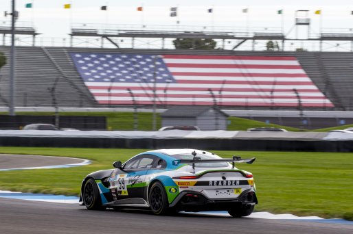 #59 Aston Martin Vantage GT4 of Paul Terry, Rearden Racing, GT4 Sprint, Am, SRO, Indianapolis Motor Speedway, Indianapolis, IN, September 2020.
 | Brian Cleary/SRO